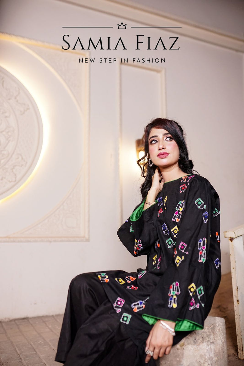 3-Piece Pure Marina Embroidered Dress | SFCW-1104