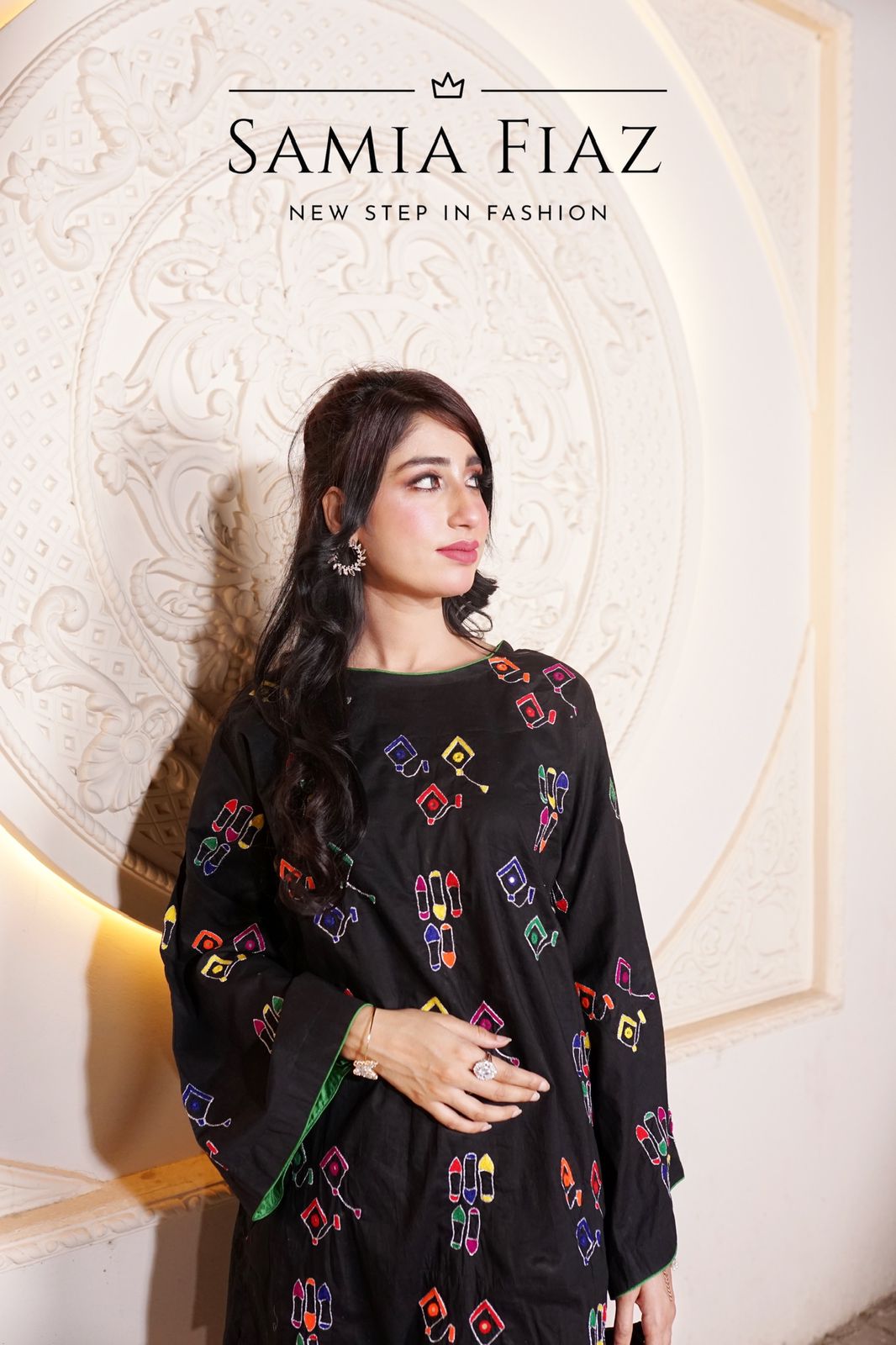 3-Piece Pure Marina Embroidered Dress | SFCW-1104