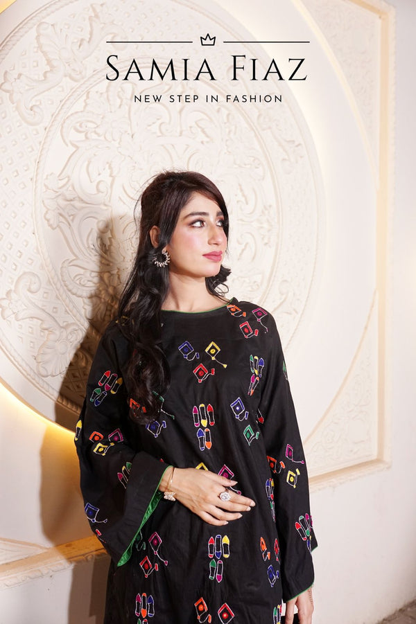 3-Piece Pure Marina Embroidered Dress | SFCW-1104