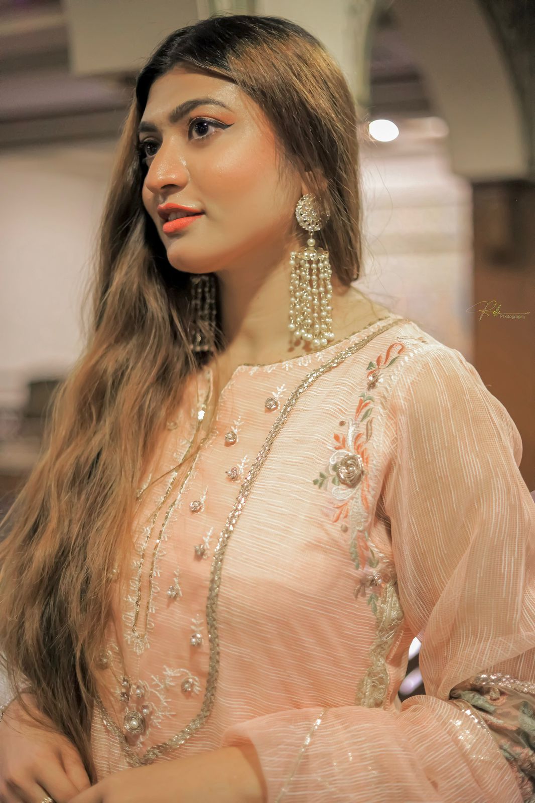 3-Piece Pure Chiffon Based Embroidered Dress SFCW-1102