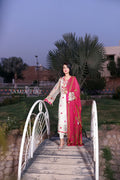 3-Piece Pure Organza based Dress with Sheesha work | SFCW-1103